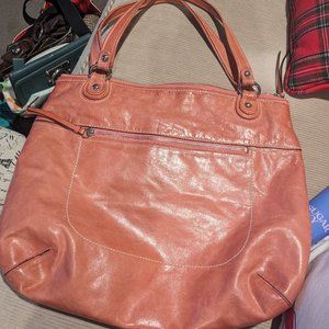 COACH limited edition pink leather tote bag